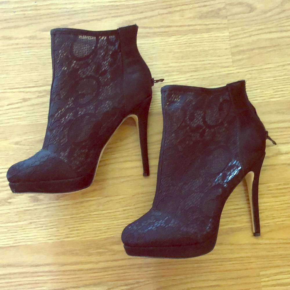 Black Lace Heels